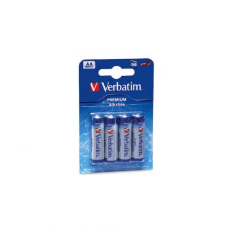 Verbatim Alkaline Batteries AA 4-Pack 49921
