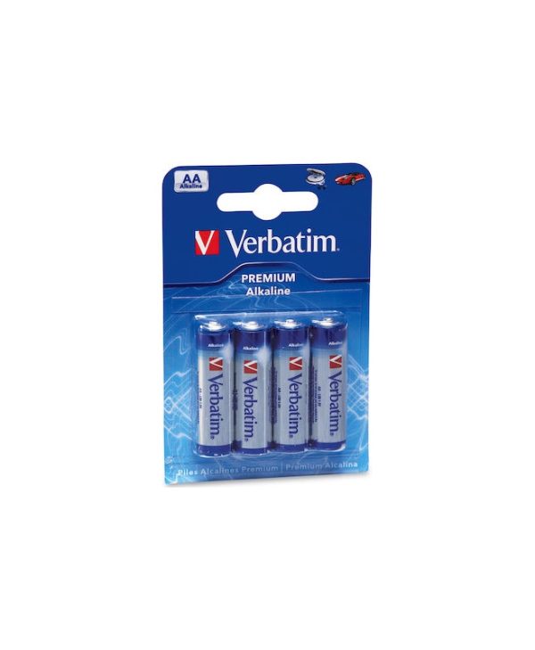 Verbatim Alkaline Batteries AA 4-Pack 49921