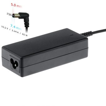 Akyga AK-ND-05 65W Power Supply For HP Laptop/Compaq And Dell With 19.5V/3.34A/7.4 x 5mm Plug 5901720130242