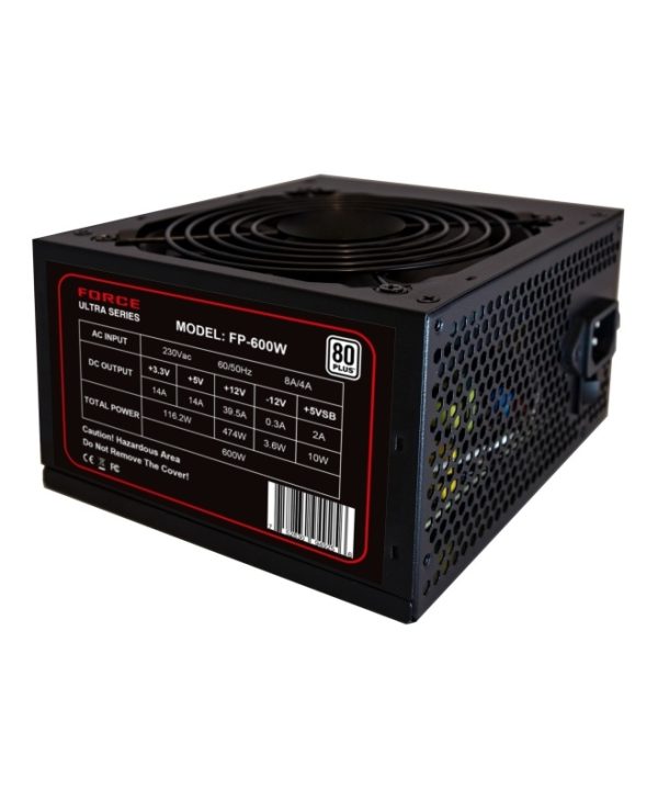 Force 600W 12cm Fan 80+ White FP-600W