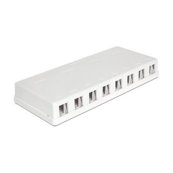 Delock Mount Box For Keystones 8-Port White 86209