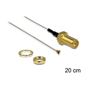 Delock Antenna Cable RP-SMA Jack Bulkhead To MHF 4 Plug 0.81 0.2cm 88815