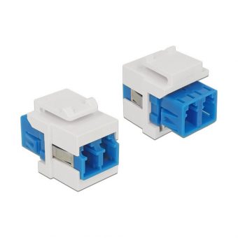 Delock Keystone LC Duplex Female To LC Duplex Female Blue/White 86357