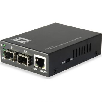 Level One Media Converter 1 x RJ45 to 2 x SFP Gigabit GVT-2011