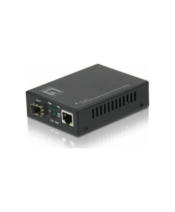 Level One Media Converter 1 x Rj45 to 1 x SFP Gigabit PoE GVT-2010