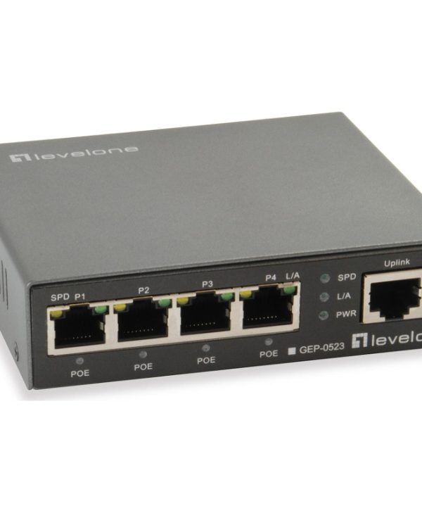 Level One GEP-0523 desktop Gigabit 5-Port Switch 60W PoE+