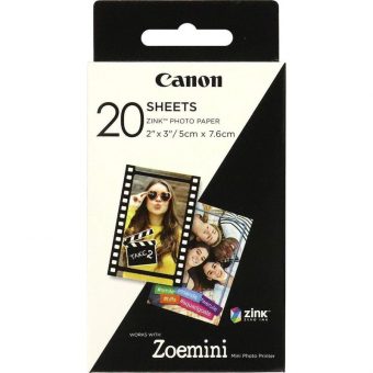 Canon Zink Paper ZP-2030 20 Sheets Pell and Stick for Zoemini Instant Camera 3214C002AA