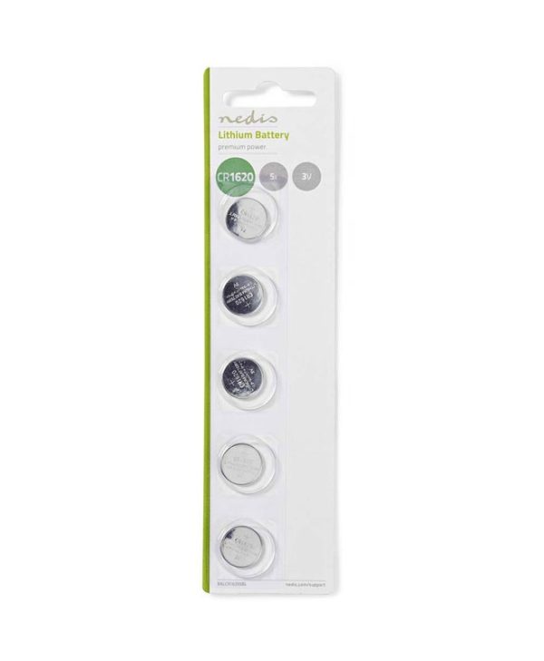 NEDIS Lithium Button Cell Battery CR1620 3V 5-pcs BALCR16205BL