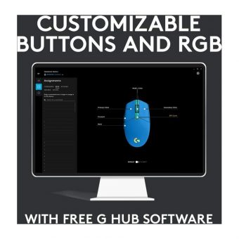 Logitech G102 Lightsync RGB Wired Gaming Mouse Blue 910-005801 - Image 13