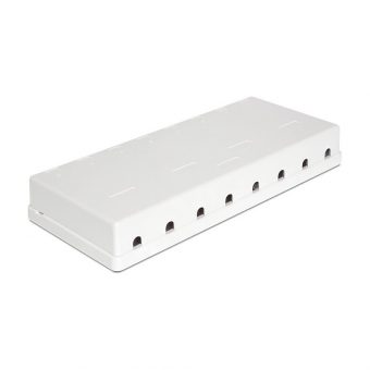 Delock Mount Box For Keystones 8-Port White 86209 - Image 2