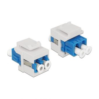 Delock Keystone LC Duplex Female To LC Duplex Female Blue/White 86357 - Image 2