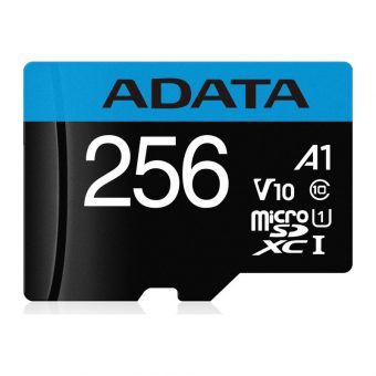 ADATA Premier microSD + SD Adapter 256GB UHS-I U1 A1 Class 10 AUSDX256GUICL10A1-RA1 - Image 2