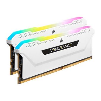 Corsair Vengeance RGB PRO SL 16GB (2x8GB) 3200MHz DDR4 White CMH16GX4M2E3200C16W - Image 2
