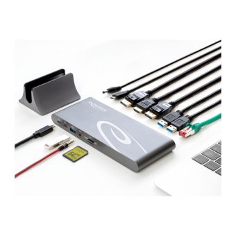 Delock USB Type-C Docking Station Triple 4K Display Grey 87772 - Image 7