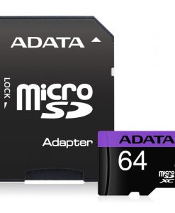ADATA Premier MicroSDXC 64GB UHS-I U1 Class 10 + SD Adapter AUSDX64GUICL10-RA1