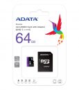 ADATA Premier MicroSDXC 64GB UHS-I U1 Class 10 + SD Adapter AUSDX64GUICL10-RA1_1