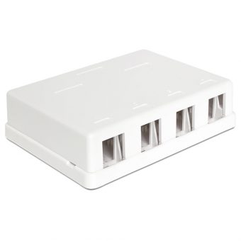 Delock Mount Box For Keystones 4-Port White 86208