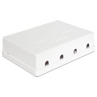 Delock Mount Box For Keystones 4-Port White 86208 - Image 2