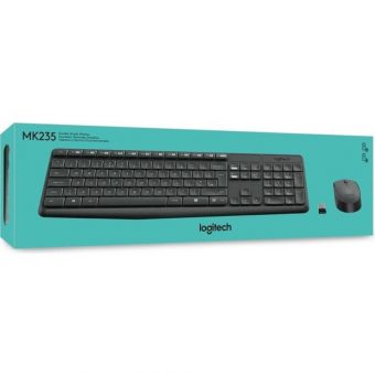 Logitech MK235 Wireless Keyboard & Mouse US Black 920-007931 - Image 2
