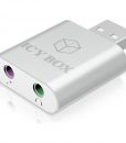 RaidSonic Icy Box Adapter USB 2.0 to 2 x 3.5mm Silver IB-AC527