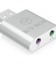 RaidSonic Icy Box Adapter USB 2.0 to 2 x 3.5mm Silver IB-AC527_1