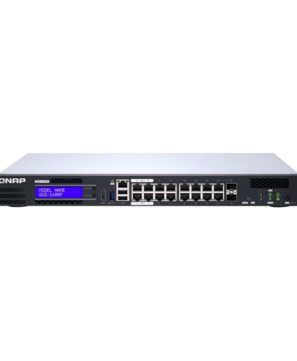 Qnap QGD-1600P-4G 16-Port GE PoE Rack Mounted Switch
