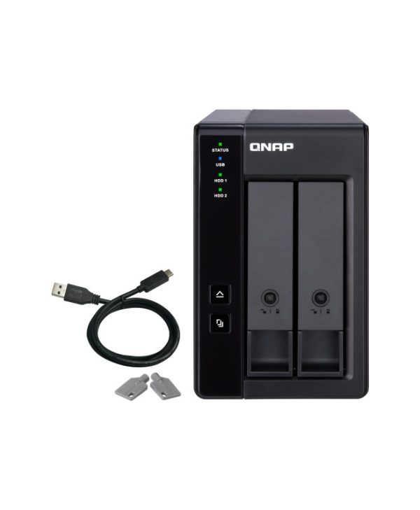 Qnap TR-002 2-Bay USB 3.2 Gen2 Raid Expansion Enclosure Black