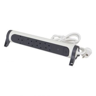 Legrand SurgeArrest 4 Outlets 1.5m White/Grey 694507