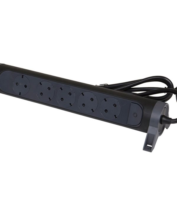 Legrand SurgeArrest 5 Outlets 1.5m Black/Grey Rotating 694532