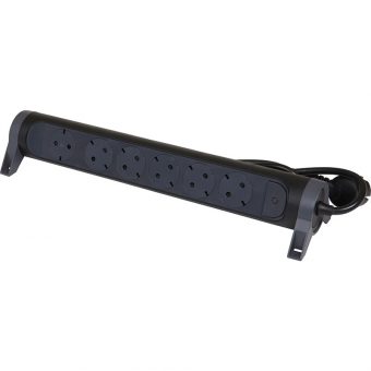 Legrand SurgeArrest 6 Outlets 1.5m Black/Grey Rotating 694534