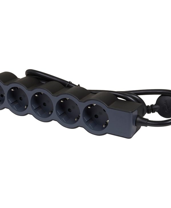 Legrand SurgeArrest 5 Outlets 1.5m Black/Grey 694556