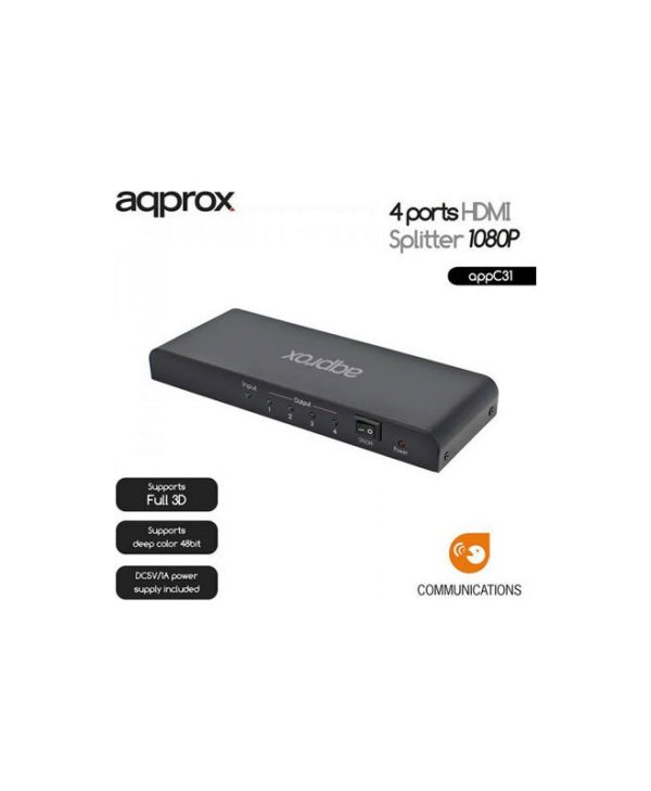 Approx HDMI Splitter 4-Port 1080p/4K C31V2