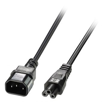 Lindy Καλώδιο Επέκτασης Τροφοδοσίας C5 to C14 2m Black 30341