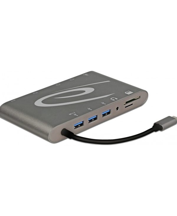 Delock USB Type-C 3.1 Docking Station 4K 30Hz Grey 87297