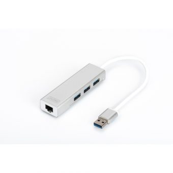 Digitus USB 3.0 to Gigabit Ethernet & 3-Port USB Hub 3.0 DA-70250-1