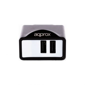 Approx Universal USB 2.1A Wall Charger with 6 Tips Black UATS