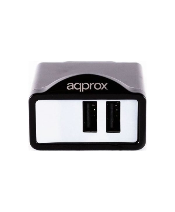 Approx Universal USB 2.1A Wall Charger with 6 Tips Black UATS