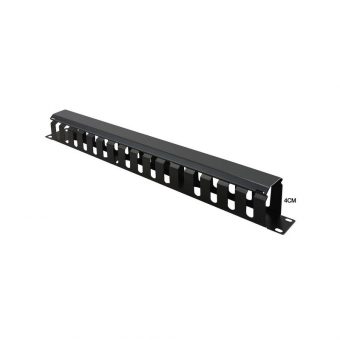 Value 19" Front Panel 1U with Patch Channel Black 26.99.0304-20