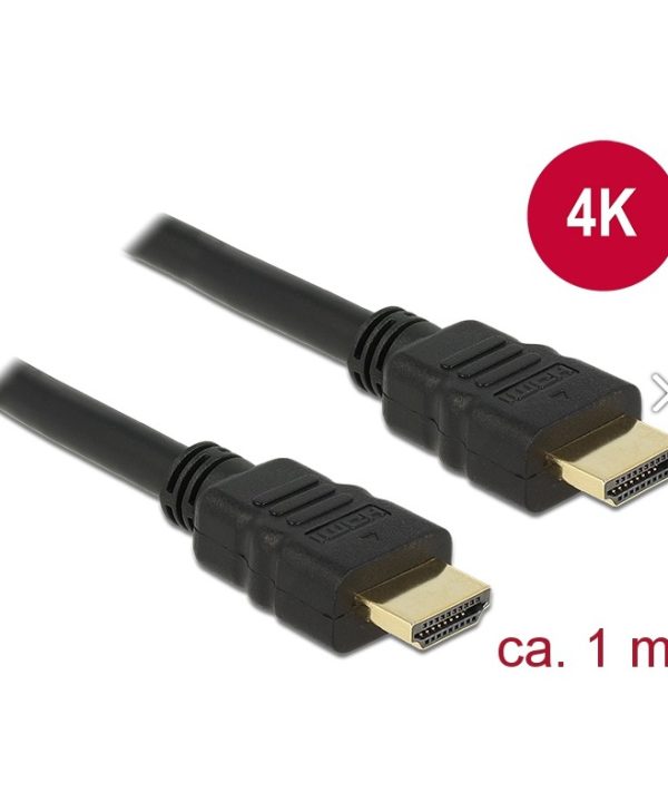 Delock HDMI with Ethernet M/M 4K 1m 84752