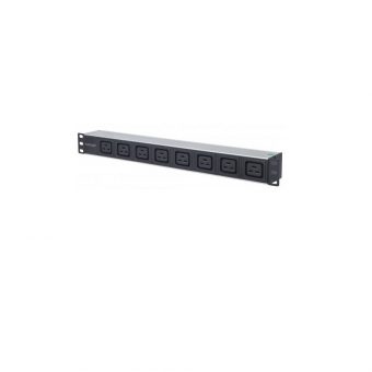 Manhattan 19" 1U Rackmount Πολύπριζο 8 Sockets C19 1.8m Black 163613