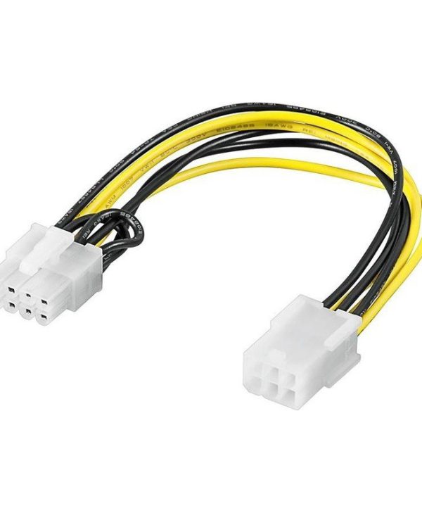 Goobay PCI Express 6 pin Female to PCI Express 8 pin Male Cable 19.50cm 93635