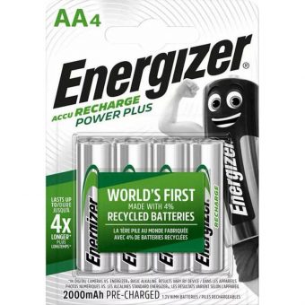 Energizer AA Rechargeable Batteries NiMH 4pcs 2000mAh F016480