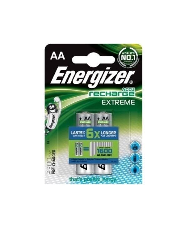 Energizer AA Rechargeable Batteries NiMH 2pcs 2300mAh F016503