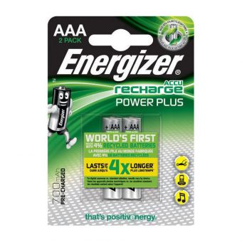 Energizer Power Plus Rechargeable AAA Batteries 2 pcs F016481