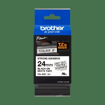 Brother Labelling Tape Cassette Black on White 8mx24mm TZe-S251