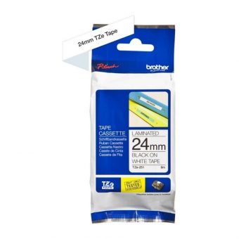 Brother Labelling Tape Cassette Black on White 8mx24mm TZe-251