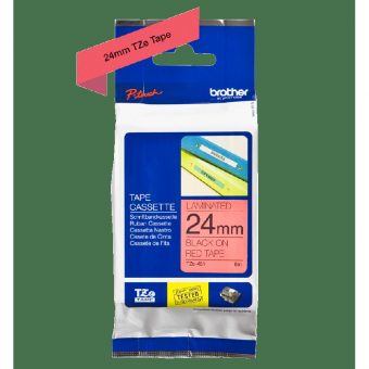 Brother Labelling Tape Cassette Black on Red 8mx24mm TZe-451