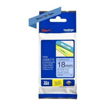 Brother Labelling Tape Cassette Black on Blue 8mx18mm TZe-541
