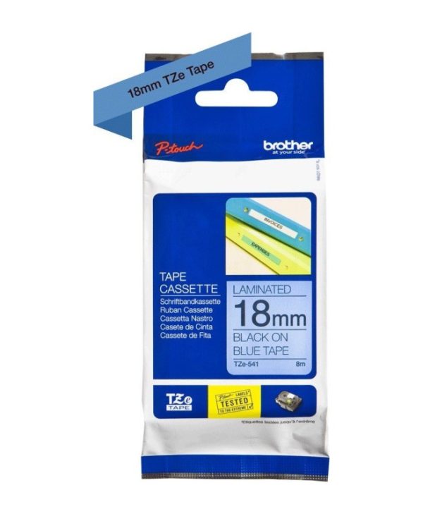 Brother Labelling Tape Cassette Black on Blue 8mx18mm TZe-541