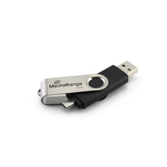 MediaRange Combo Flash 16GB USB 2.0 + Micro USB OTG Black MR931-2